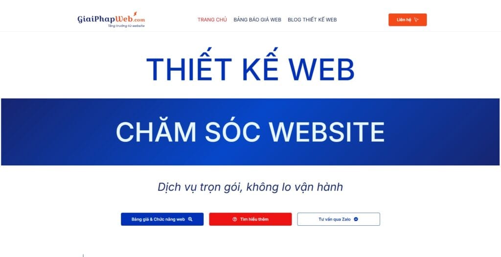Giải pháp thiết kế website